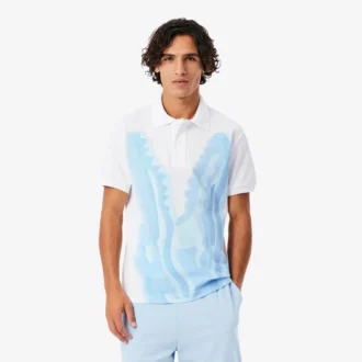 Polo en piqué imprimé coupe classique