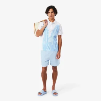 Polo en piqué imprimé coupe classique