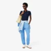 Polo femme L.12.D coupe ajustée avec bordures Polo femme L.12.D coupe ajustée avec bordures