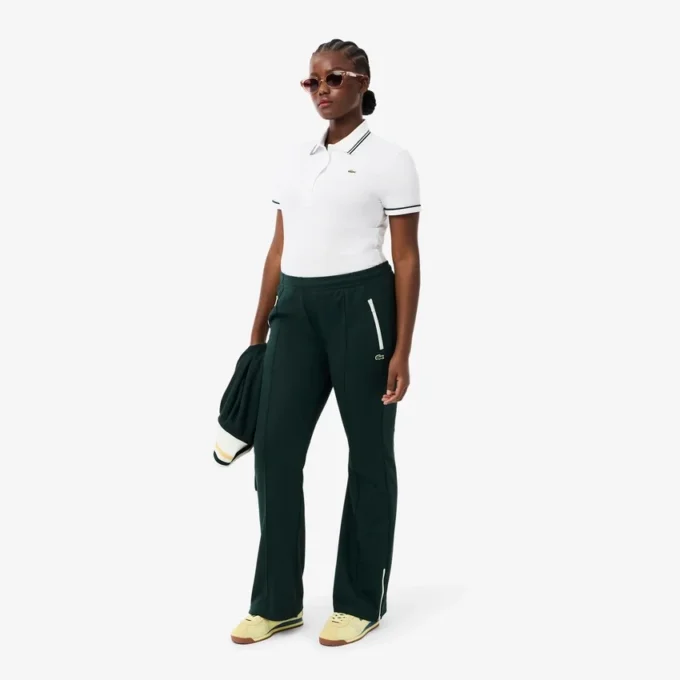 Polo femme L.12.D coupe ajustée avec bordures Polo femme L.12.D coupe ajustée avec bordures