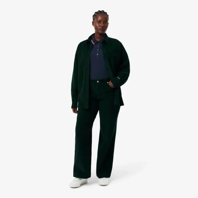 Polo femme L.12.D coupe ajustée avec bordures Polo femme L.12.D coupe ajustée avec bordures