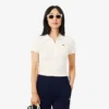 Polo femme slim fit L.12.D en coton côtelé Polo femme slim fit L.12.D en coton côtelé