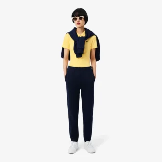 Polo femme slim fit L.12.D en coton côtelé