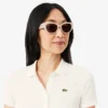 Polo femme slim fit L.12.D en coton côtelé Polo femme slim fit L.12.D en coton côtelé