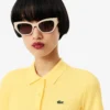 Polo femme slim fit L.12.D en coton côtelé Polo femme slim fit L.12.D en coton côtelé