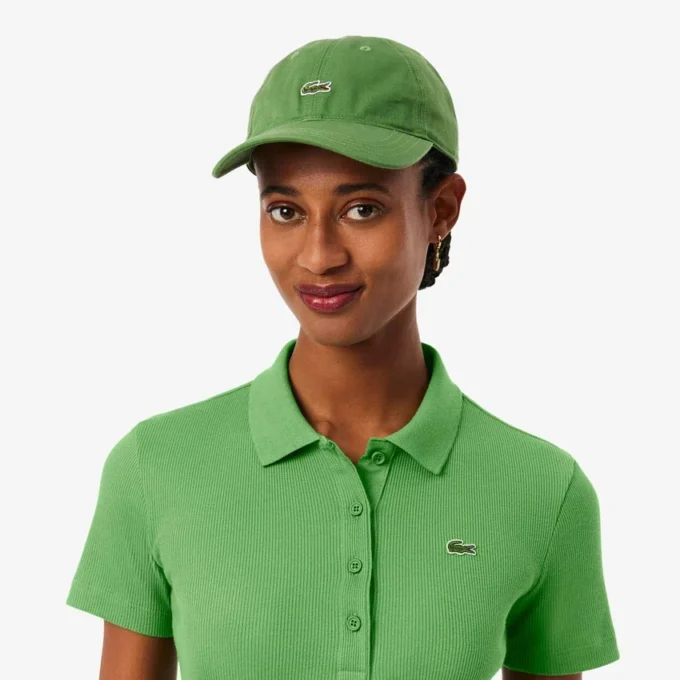 Polo femme slim fit L.12.D en coton côtelé Polo femme slim fit L.12.D en coton côtelé