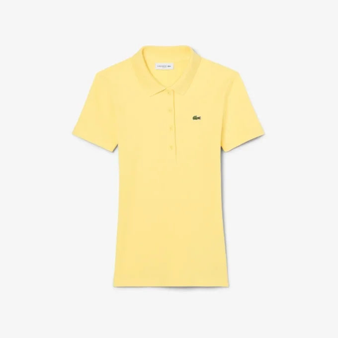 Polo femme slim fit L.12.D en coton côtelé Polo femme slim fit L.12.D en coton côtelé