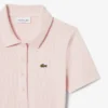 Polo femme slim fit L.12.D en coton côtelé Polo femme slim fit L.12.D en coton côtelé