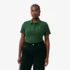 Polo femme slim fit L.12.D en coton côtelé Polo femme slim fit L.12.D en coton côtelé