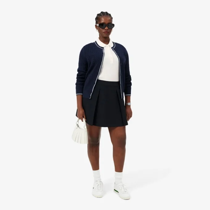 Polo femme slim fit L.12.D en coton côtelé Polo femme slim fit L.12.D en coton côtelé