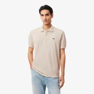 Polo L.12.12 chiné coupe classique pour homme