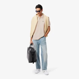 Polo L.12.12 chiné coupe classique pour homme