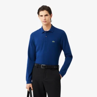 Polo L.12.12 à manches longues coupe classique pour homme