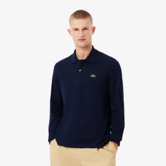 Polo L.12.12 à manches longues coupe classique pour homme
