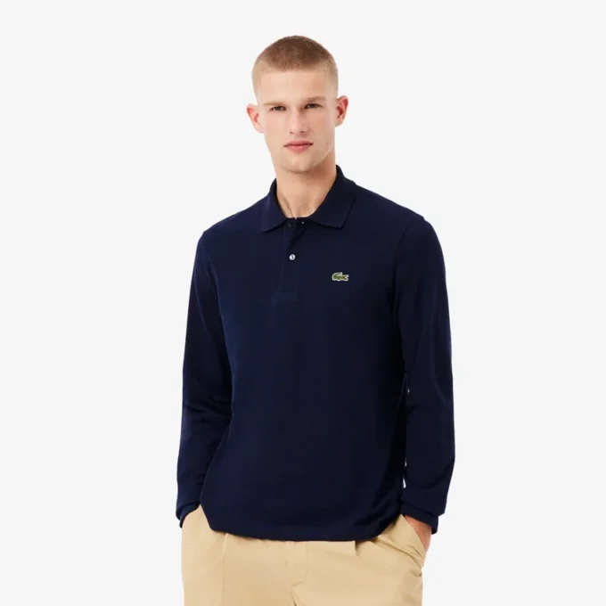 Polo L.12.12 à manches longues coupe classique pour homme Polo L.12.12 à manches longues coupe classique pour homme