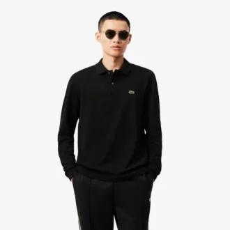 Polo L.12.12 à manches longues coupe classique pour homme