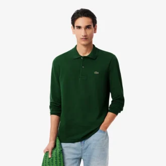 Polo L.12.12 à manches longues coupe classique pour homme