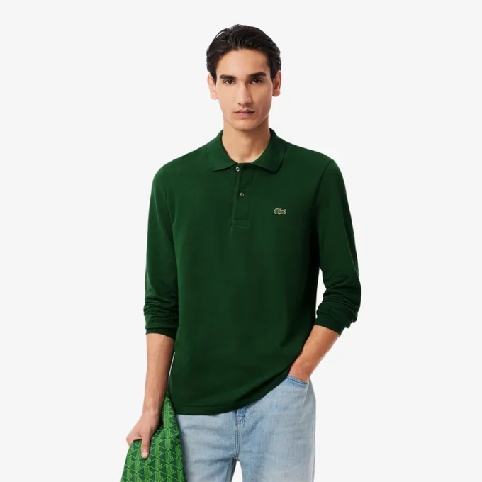 Polo L.12.12 à manches longues coupe classique pour homme Polo L.12.12 à manches longues coupe classique pour homme