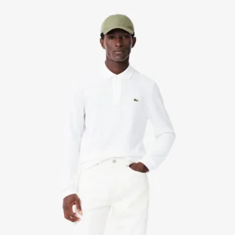 Polo L.12.12 à manches longues coupe classique pour homme