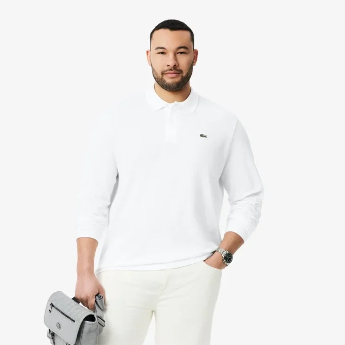 Polo L.12.12 à manches longues coupe classique pour homme Polo L.12.12 à manches longues coupe classique pour homme