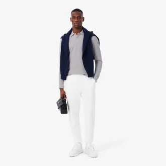 Polo L.12.12 à manches longues coupe classique pour homme