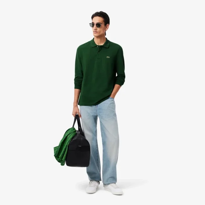 Polo L.12.12 à manches longues coupe classique pour homme Polo L.12.12 à manches longues coupe classique pour homme