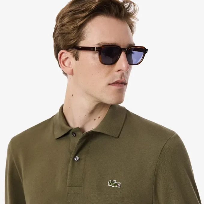 Polo L.12.12 à manches longues coupe classique pour homme Polo L.12.12 à manches longues coupe classique pour homme