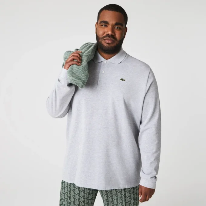 Polo L.12.12 à manches longues coupe classique pour homme Polo L.12.12 à manches longues coupe classique pour homme