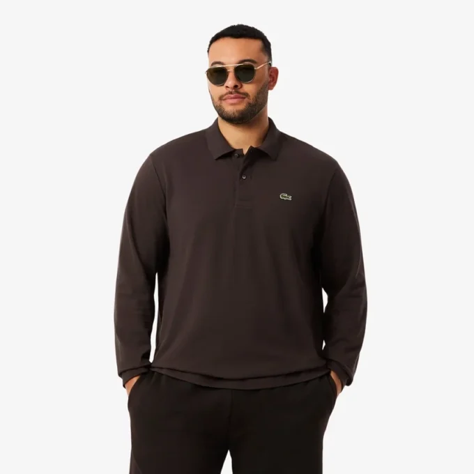 Polo L.12.12 à manches longues coupe classique pour homme Polo L.12.12 à manches longues coupe classique pour homme