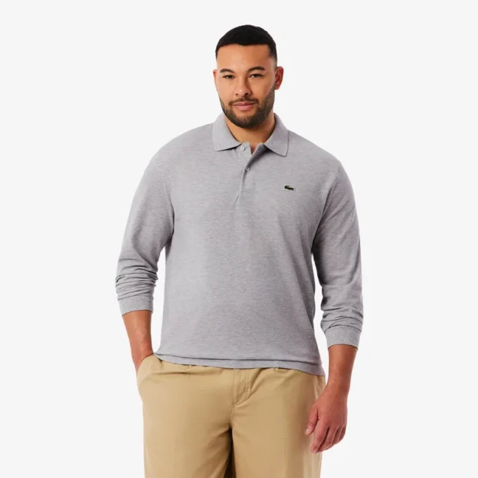 Polo L.12.12 à manches longues coupe classique pour homme Polo L.12.12 à manches longues coupe classique pour homme