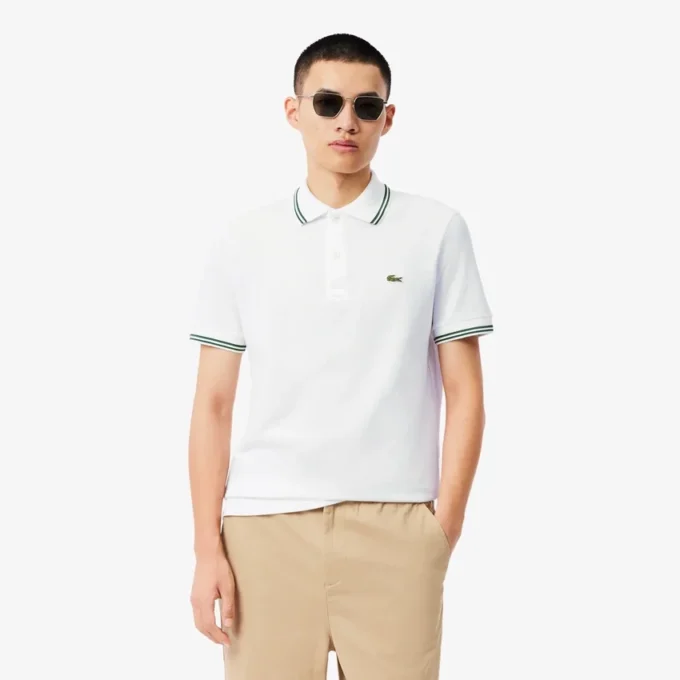 Polo L.12.12 pour homme, coupe classique avec bordures contrastées Polo L.12.12 pour homme, coupe classique avec bordures contrastées