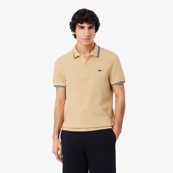 Polo L.12.12 pour homme, coupe classique avec bordures contrastées Polo L.12.12 pour homme, coupe classique avec bordures contrastées