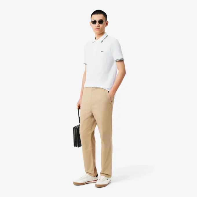 Polo L.12.12 pour homme, coupe classique avec bordures contrastées Polo L.12.12 pour homme, coupe classique avec bordures contrastées