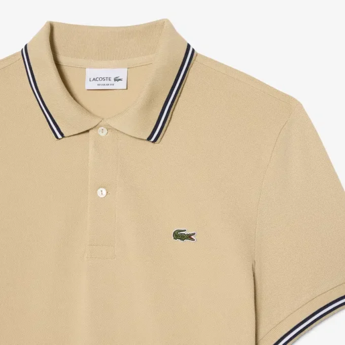 Polo L.12.12 pour homme, coupe classique avec bordures contrastées Polo L.12.12 pour homme, coupe classique avec bordures contrastées