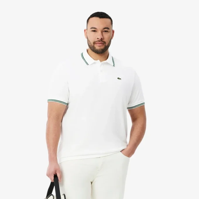 Polo L.12.12 pour homme, coupe classique avec bordures contrastées Polo L.12.12 pour homme, coupe classique avec bordures contrastées