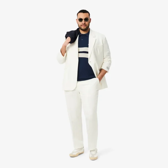 Polo L.12.12 à rayures larges et coupe classique pour homme Polo L.12.12 à rayures larges et coupe classique pour homme