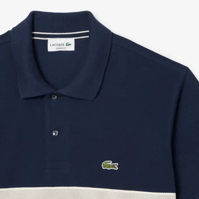 Polo L.12.12 à rayures larges et coupe classique pour homme Polo L.12.12 à rayures larges et coupe classique pour homme