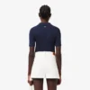 Polo L.12.D pour femme, coupe ajustée, motif Pointelle Polo L.12.D pour femme, coupe ajustée, motif Pointelle