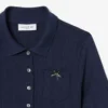 Polo L.12.D pour femme, coupe ajustée, motif Pointelle Polo L.12.D pour femme, coupe ajustée, motif Pointelle