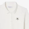 Polo L.12.D pour femme, coupe ajustée, motif Pointelle Polo L.12.D pour femme, coupe ajustée, motif Pointelle