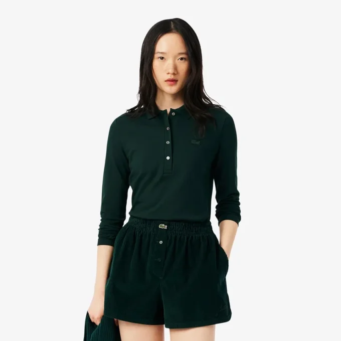 Polo L.12.D Slim Fit en piqué stretch pour femme Polo L.12.D Slim Fit en piqué stretch pour femme