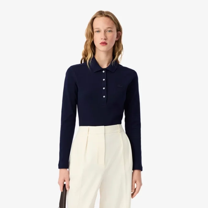 Polo L.12.D Slim Fit en piqué stretch pour femme Polo L.12.D Slim Fit en piqué stretch pour femme