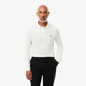 Polo à manches longues slim fit L.12.12 pour homme