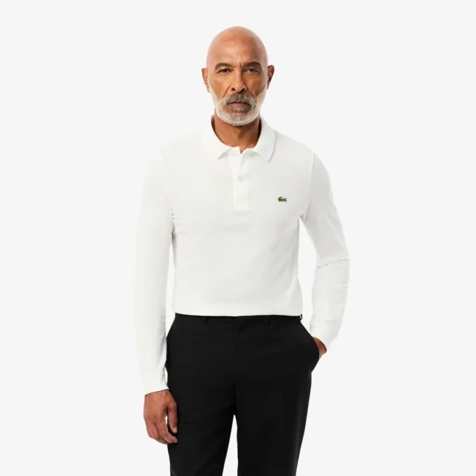 Polo à manches longues slim fit L.12.12 pour homme Polo à manches longues slim fit L.12.12 pour homme