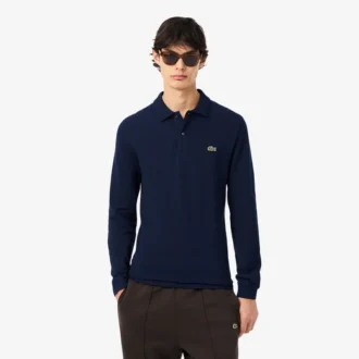 Polo à manches longues slim fit L.12.12 pour homme