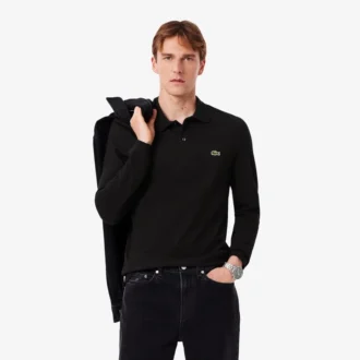 Polo à manches longues slim fit L.12.12 pour homme Polo à manches longues slim fit L.12.12 pour homme