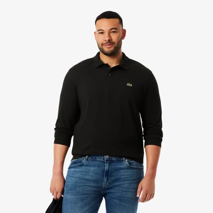 Polo à manches longues slim fit L.12.12 pour homme Polo à manches longues slim fit L.12.12 pour homme