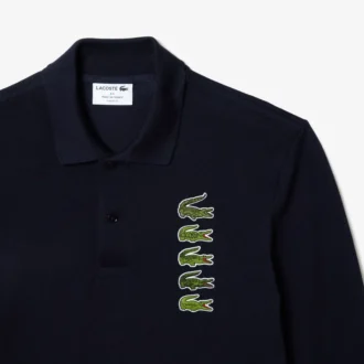 Polo Original L.12.12 à manches longues et multi-badges pour homme