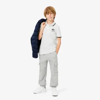 Polo Petit Piqué à col rayé pour garçon