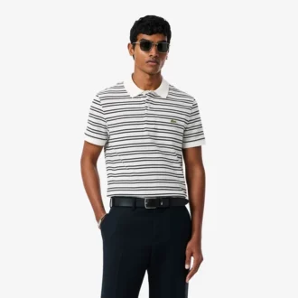 Polo Petit Piqué rayé à la coupe classique
